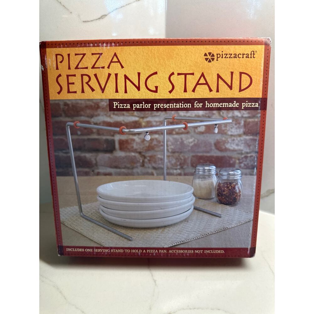 8" x 8" Restaurant Style Pizza Serving Stand - NIB